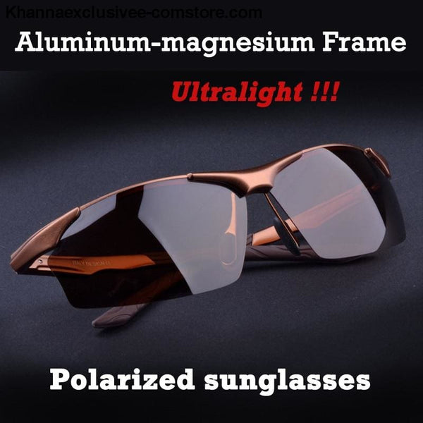 Aluminum magnesium alloy mens polarized sunglasses Fashionable driving Leisure Goggles - Aluminum magnesium alloy mens polarized sunglasses