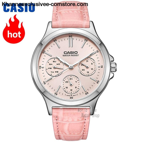 Casio Watch Analogue Womens Quartz Sports Watch Luminous Calendar Pointer Waterproof Watch Ltp-V300 - Casio Watch Analogue Womens Quartz