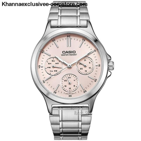 Casio Watch Analogue Womens Quartz Sports Watch Luminous Calendar Pointer Waterproof Watch Ltp-V300 - Ltpv300D4A-D - Casio Watch Analogue