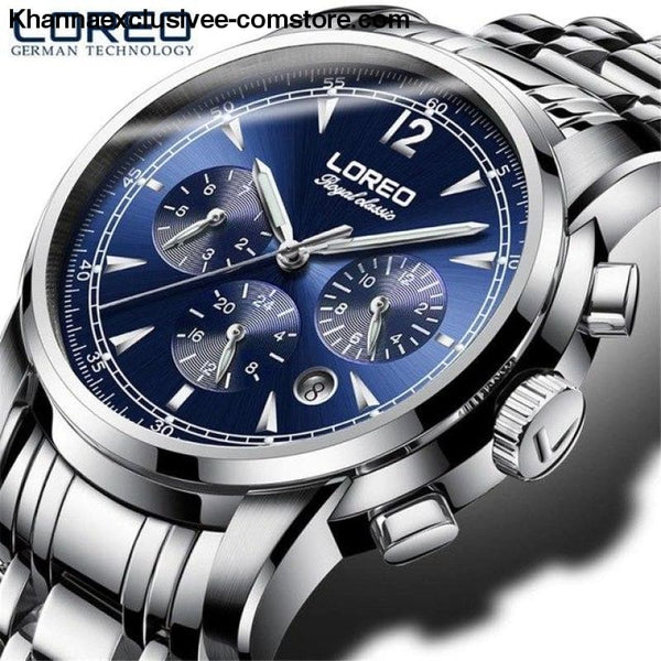Luxury Fashion Brand Automatic Mens Watch Auto Mechanical 50M Waterproof Sapphire Glass Wrist Watch - Blue Six Pin - Luxury Fashion Brand