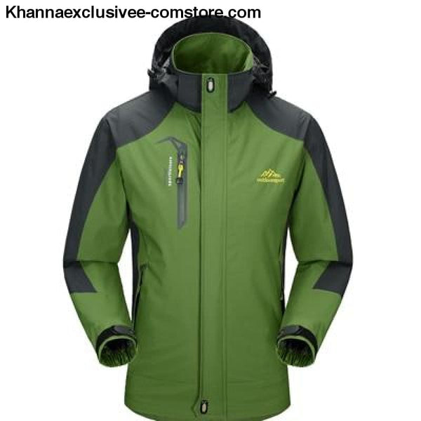 Mens Army Waterproof Windbreaker Breathable UV protection Overcoat jacket till 5XL - Army Green / L - Mens Spring Autumn Army Waterproof