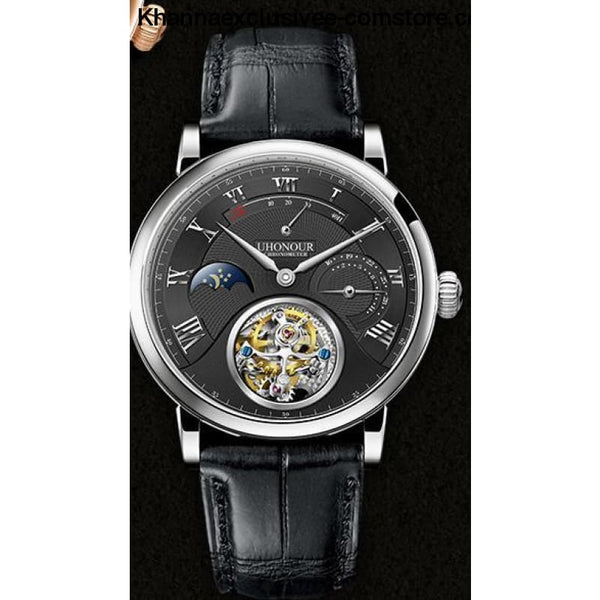 Mens Luxury Brand UHONOUR Tourbillon Sapphire 25 Jewels Mechanical Sea-gull Movement Wrist Watch - 2 - Mens Luxury Tourbillon Sapphire 25