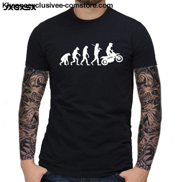 Mens MOTORCYCLE EVOLUTION T Shirt Summer Short Sleeve O-Neck Cotton Good Quality T-shirt - Mens MOTORCYCLE EVOLUTION T Shirt Summer Short