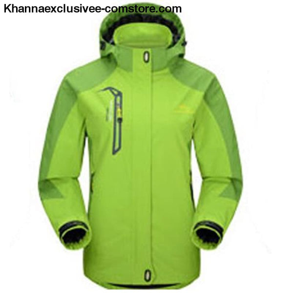 Mountainskin Unisex Waterproof Hooded Polyester Cotton Jacket Unisex Branded Warm Outerwear Coat - Women Green / M - Mountainskin Mens