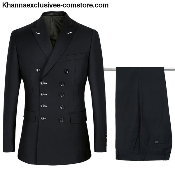 New Double Breasted Suits Mens Wedding Suits sets 2 pieces Men Costume Marriage Slim Fit Suit - New Double Breasted Suits Mens Wedding Suits