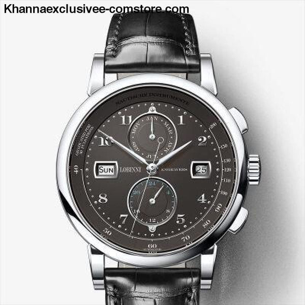 Switzerland Luxury Brand LOBINNI Mens Automatic Mechanical Sapphire Leather Tetrameter Wrist watch - Item 2 - Switzerland Luxury Brand
