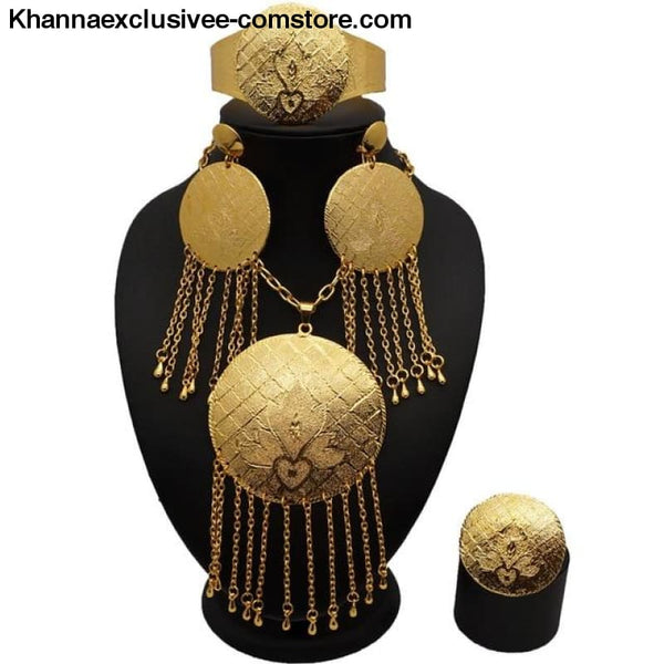 Womens 18K gold Plated jewelry sets bridal set African big jewelry gold plated jewelry set - bj659 - Womens gold jewelry sets bridal jewelry